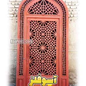 درب سنتی درب سنتی فلزی درب مسجدی آسوفلز درب گره دار گره چینی فلزی