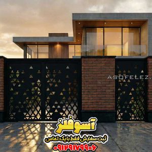 ست درب پارکینگ و نفررو CNC آسوفلز مدل دلتا (کد 101)