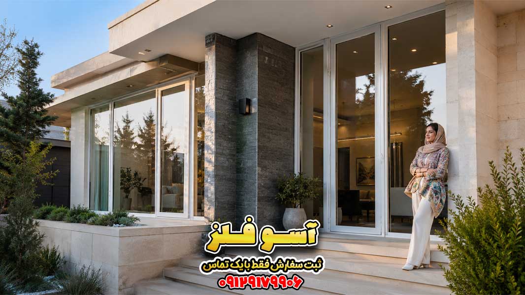 پنجره UPVC مدرن آسوفلز