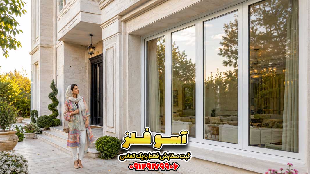 پنجره UPVC مدرن آسوفلز